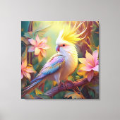 Iridesing Wing Cockatiel Fantasy Bird Leinwanddruck (Vorderseite)