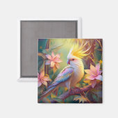 Iridesing Wing Cockatiel Fantasy Bird Magnet (Vorderseite/Rückseite)