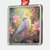 Iridesing Wing Cockatiel Fantasy Bird Ornament Aus Metall (Links)