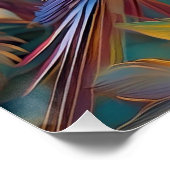 Iridesing Wing Cockatiel Fantasy Bird Poster (Ecke)