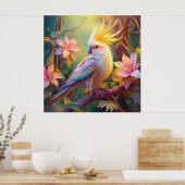 Iridesing Wing Cockatiel Fantasy Bird Poster (Küche)