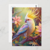 Iridesing Wing Cockatiel Fantasy Bird Postkarte (Vorne/Hinten)
