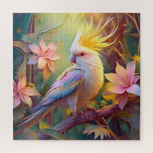 Iridesing Wing Cockatiel Fantasy Bird Puzzle (Vertikal)