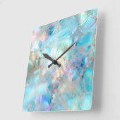 Iridestische Wall-Uhr Quadratische Wanduhr (Winkel)