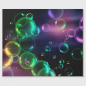 Irideszierende Blase auf schwarz Geschenkpapier (Flach)