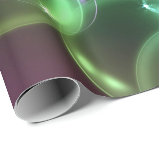 Irideszierende Blase auf schwarz Geschenkpapier (Rolleneckpunkt)