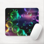 Irideszierende Blase auf schwarz Mousepad (Mit Mouse)