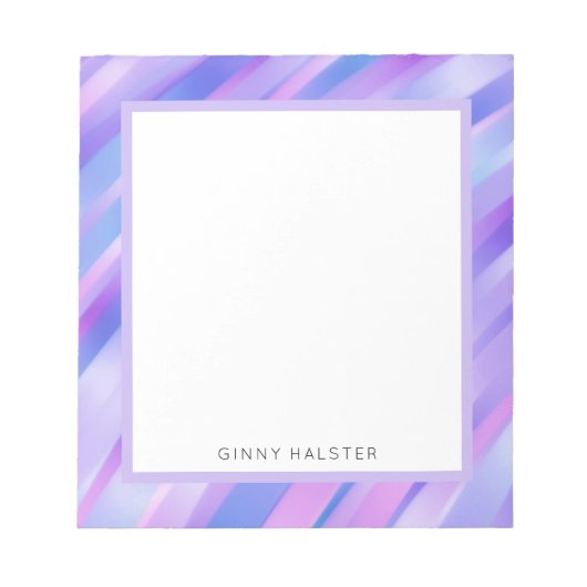 Irideszierende Ribbons Personalisiert Notepad 5.5" Notizblock (Vorderseite)