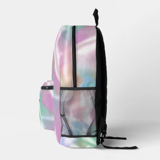 Irideszierendes Design, Personalisieren des schwar Bedruckter Rucksack (Rechts)