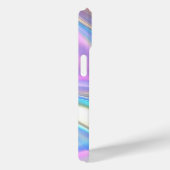 Irideszierendes, silbriges Metallic-Stoff, großer Case-Mate iPhone Hülle (Rückseite / Rechts)