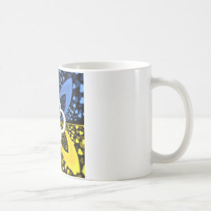 Iridische Herzen Nahtloses Tupfen-Abstraktkunst-De Kaffeetasse