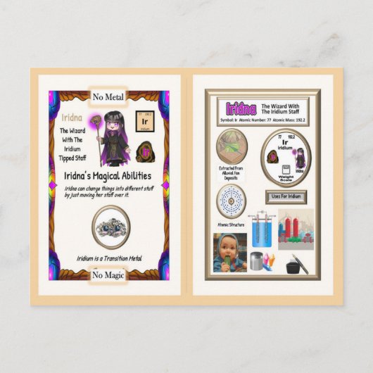 Iridna - Iridium Trading Card Postkarte (Rückseite)