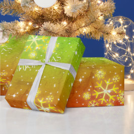 Irie Gradient Grunge mit Schneeflocken zu Weihnach Geschenkpapier