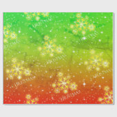 Irie Gradient Grunge mit Schneeflocken zu Weihnach Geschenkpapier (Flach)
