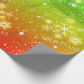Irie Gradient Grunge mit Schneeflocken zu Weihnach Geschenkpapier (Ecke)