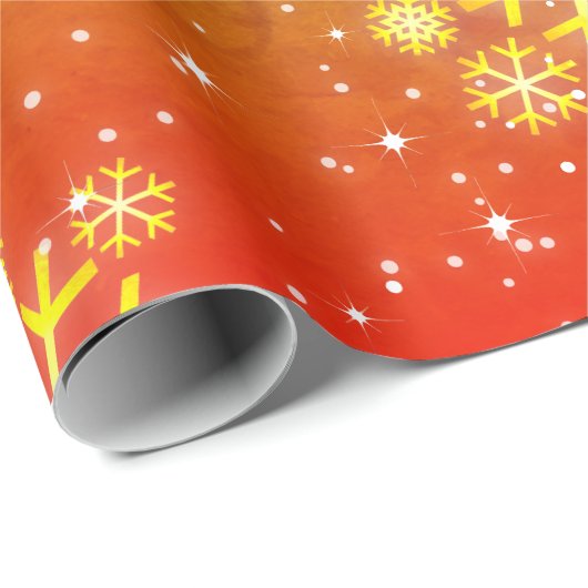 Irie Gradient Grunge mit Schneeflocken zu Weihnach Geschenkpapier (Rolleneckpunkt)