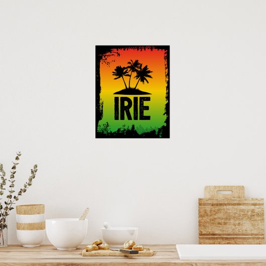 IRIE Jamaica Patwah Chill OUt Relax Tropical Art Poster (Küche)
