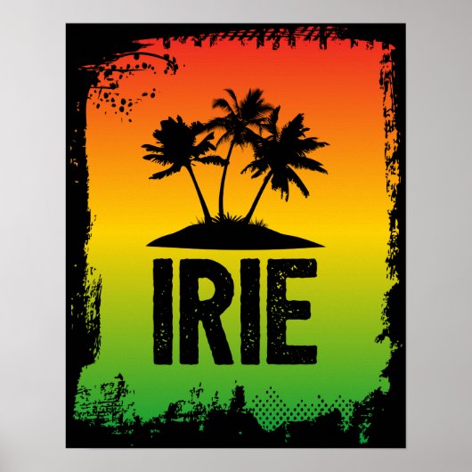 IRIE Jamaica Patwah Chill OUt Relax Tropical Art Poster (Vorne)