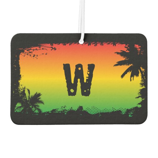 IRIE Jamaican Palm Trees Monogram Autolufterfrischer (Rückseite)