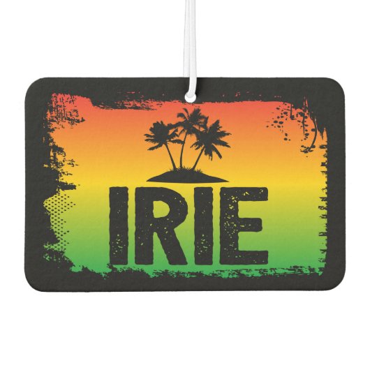 IRIE Jamaican Palm Trees Monogram Autolufterfrischer (Vorderseite)