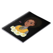 Irie Jamaikanisches schwarzes Schulmädchen mit nat Notizblock (Linke Seite)