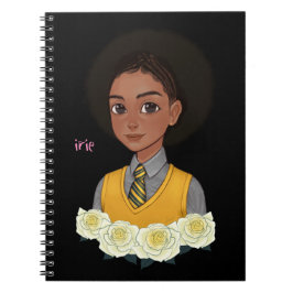 Irie Jamaikanisches schwarzes Schulmädchen mit nat Notizblock