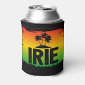 IRIE Tropische Palmen über Rasta Flag Farben Dosenkühler (Kanne Rückseite)