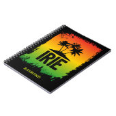 IRIE Tropische Palmen und Sunset Rasta Flag Farben Notizblock (Linke Seite)