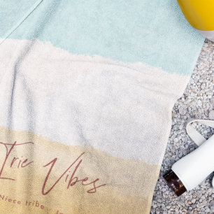 Irie Vibes Ombre Beach Sun & Sand Monogramm Strandtuch