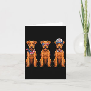 Irierrier 4. Juli Amerikanische Flagge Hund Patrio Karte