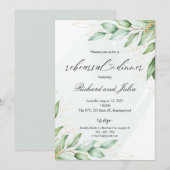 IRINA Probe Dinner Einladung Vorlage, grün (Vorne/Hinten)