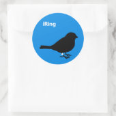 iRing Blue Runder Aufkleber (Tasche)