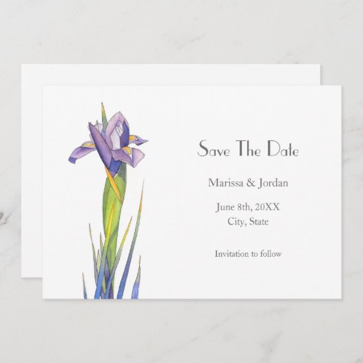 Iris 2 save the date (Vorne/Hinten)