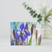 Iris abstrakt Foto Postkarte (Stehend Vorderseite)
