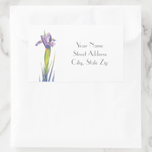 Iris-Adressetiketten Rechteckiger Aufkleber (Tasche)
