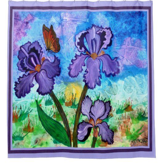 Iris am duschvorhang (Vorderseite)