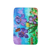 Iris an der Sonnenaufgang-Badematte Badematte (Vorderseite Vertikal)