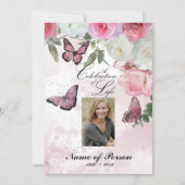 Iris and Hummingbird Celebration of Life Funeral I Einladung