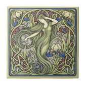 Iris and Muse Art Nouveau Pat#5 ID1193 Fliese (Vorderseite)