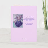 Iris Aquarell Lila Garden Blume Geburtstag Karte (Rückseite)