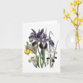 Iris-Aquarell-Raum-Anmerkungs-Karte Karte (Gelbe Blume)