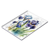 Iris - Aquarellblumen Notizblock (Linke Seite)
