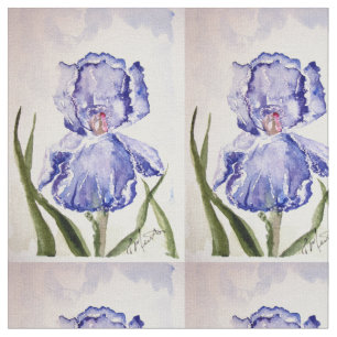 Iris-Aquarellmalerei Stoff