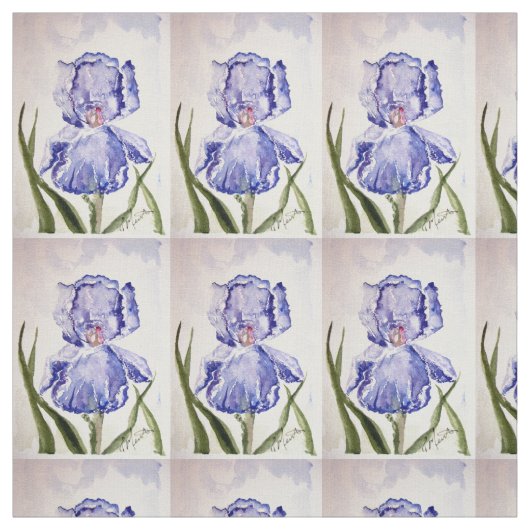 Iris-Aquarellmalerei Stoff (Muster)