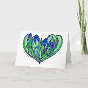 Iris „Art Nouveau“ Hochzeitseinladung oder Karte