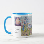 Iris auf Collage / Künstler Larry Lerew Tasse (Links)