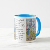 Iris auf Collage / Künstler Larry Lerew Tasse (VorderseiteRechts)