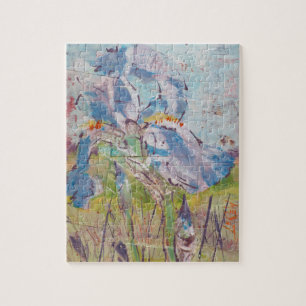 Iris auf Collage-Malerei / Künstler Larry Lerew Puzzle