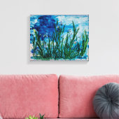 Iris auf der Wasserkanone drucken Leinwanddruck (Insitu (Wohnzimmer))