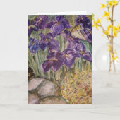 "Iris auf einem Gebiet" Gruß-Karte Karte (Gelbe Blume)